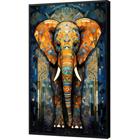 Quadro Decorativo Canvaspremium Abstrato Animais Elefante Moldura Flutuante Gg