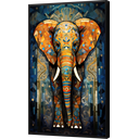 Ver imagem 1 de Quadro Decorativo Canvaspremium Abstrato Animais Elefante Moldura Flutuante Gg