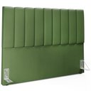 Ver imagem 4 de Kit Cabeceira Cama Box Queen 160cm Calçadeira Baú Dália W01 Facto Verde Musgo - Lyam Decor