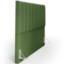 Ver imagem 2 de Kit Cabeceira Cama Box Queen 160cm Calçadeira Baú Dália W01 Facto Verde Musgo - Lyam Decor