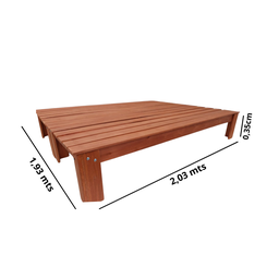 Cama Casal King Padrão Penafort 193x203x35 Imbuia - 3