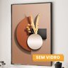 Quadro Decorativo Geométrico Abstrato Marrom com 3 Telas de Parede para Sala Quarto Escritório 60cm Sem Vidro - 4