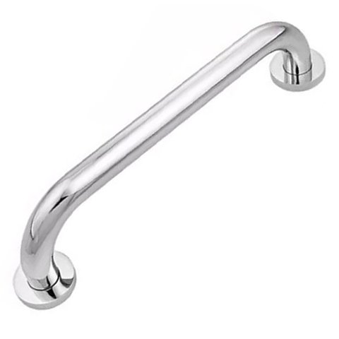 Alça de Apoio 30cm Barra Inox Kit 6 Unidades Idoso Banheiro Box Cadeirante Deficiente Segurança Supo