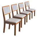 Ver imagem 1 de Conjunto 4 Cadeiras para Sala de Jantar Clara de Madeira MDF com Telinha Tipo Ratan