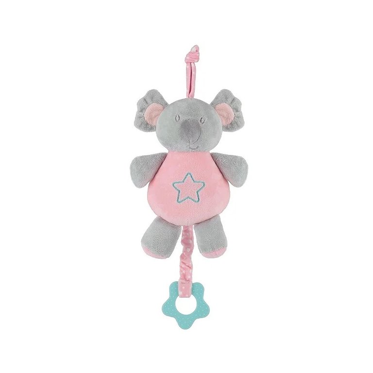 Mobile para Berço Brinquedo Musical Pelúcia Safari Coala Buba Menina Menino