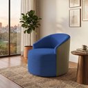 Ver imagem 1 de Poltrona Confortavel Ideal para Sala Quarto ou Escritorio Azul Leticia