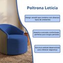 Ver imagem 2 de Poltrona Confortavel Ideal para Sala Quarto ou Escritorio Azul Leticia