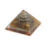 Orgonite Pirâmide Pirita e Olho de Tigre (prosperidade) - 2