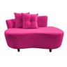 Namoradeira Sofá Feijão Suria Orgânica Veludo Rosa Pink - 2