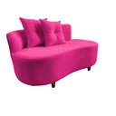 Ver imagem 3 de Namoradeira Sofá Feijão Suria Orgânica Veludo Rosa Pink
