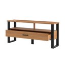 Ver imagem 1 de Rack Para TV Até 55 Pol. Estilo Industrial 1 Gaveta F41 Freijó/Preto Fosco - Pradel