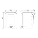 Ver imagem 5 de Lixeira Tramontina New com Pedal 12l Redonda Inox Polido