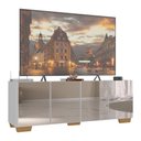 Ver imagem 1 de Rack Tv até 50 Polegadas com Espelhos 4 Portas Multimóveis Mp1083 Branco/natural