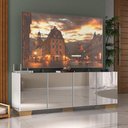 Ver imagem 2 de Rack Tv até 50 Polegadas com Espelhos 4 Portas Multimóveis Mp1083 Branco/natural