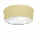 Ver imagem 1 de Plafon Cone Vivare Md-3004 Cúpula em Tecido 15/50x40cm - Bivolt - Algodão Crú - Bivolt