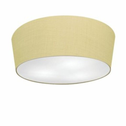 Plafon Cone Vivare Md-3004 Cúpula em Tecido 15/50x40cm - Bivolt - Algodão Crú - Bivolt