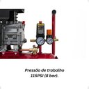 Ver imagem 4 de Compressor de Ar 25 Litros 1,9 Hp 8 Pés 127v - Marca Branco - Vermelho - Bifásica - 60 - 220v