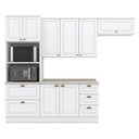 Ver imagem 1 de Cozinha Modulada Americana 4 Peças Branco Hp com Tampo Calcare – Henn