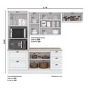 Ver imagem 2 de Cozinha Modulada Americana 4 Peças Branco Hp com Tampo Calcare – Henn