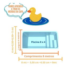Capa Piscina 15 em 1 Pvc 500 Micras 7x5 Proteção+térmica - 4