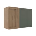 Ver imagem 1 de Módulo Armário Aéreo Canto Reto Direto 68x100 100% Mdf Cozinha Modulada Provence Robel Hanover/