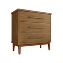 Ver imagem 4 de Cômoda para Quarto Charlotte 3 Gavetas Amêndoa Moderna Marca Charlotte