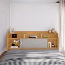 Ver imagem 3 de Cabeceira Casal com Portas Elisa Naturalle e Off White