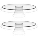Ver imagem 2 de Kit 2 Boleiras Porta Bolo com Cúpula 30cm Transparente Glassy Crippa Doces Petiscos