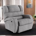 Ver imagem 6 de Poltrona do Papai Sala de Cinema Reclinável Kylie Power Elétrica Massagem USB Linho Cinza G23 Gran B