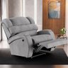 Poltrona do Papai Sala de Cinema Reclinável Kylie Power Elétrica Massagem USB Linho Cinza G23 Gran B - 1