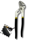 Ver imagem 2 de Alicate Bomba D´água 10" Canos Encanador Bico Papagaio Regulável Aço Forjado Cabo Borracha 250mm