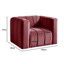 Ver imagem 2 de Poltrona Mona Cor:suede Bordo 110