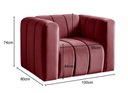 Ver imagem 2 de Poltrona Mona Cor:suede Bordo 110