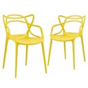 Ver imagem 1 de Kit 2 Cadeiras Masters Allegra - Amarelo