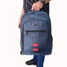 MOCHILA ESCOLAR DE COSTA COM 4 BOLSOS REFORÇADA Cor:Azul - 8
