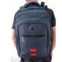 Ver imagem 2 de MOCHILA ESCOLAR DE COSTA COM 4 BOLSOS REFORÇADA Cor:Azul