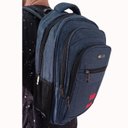 Ver imagem 5 de MOCHILA ESCOLAR DE COSTA COM 4 BOLSOS REFORÇADA Cor:Azul
