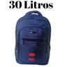 MOCHILA ESCOLAR DE COSTA COM 4 BOLSOS REFORÇADA Cor:Azul - 4