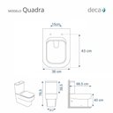 Ver imagem 3 de Assento Sanitário Poliéster Quadra Branco para vaso Deca 1.6gpf 6lpf