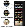 Sapateira com 9 Prateleiras para Organizar Calçados e Objetos Cor: Preto - 6