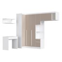 Ver imagem 2 de Guarda-Roupa Infantil Modulado 6 Peças Infinity Branco/Duna