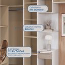 Ver mais imagens de Guarda-Roupa Infantil Modulado 6 Peças Infinity Branco/Line/Duna