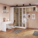 Ver imagem 3 de Guarda-Roupa Infantil Modulado 6 Peças Infinity Branco/Duna