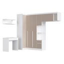 Ver imagem 2 de Guarda-Roupa Infantil Modulado 6 Peças Infinity Branco/Line/Duna