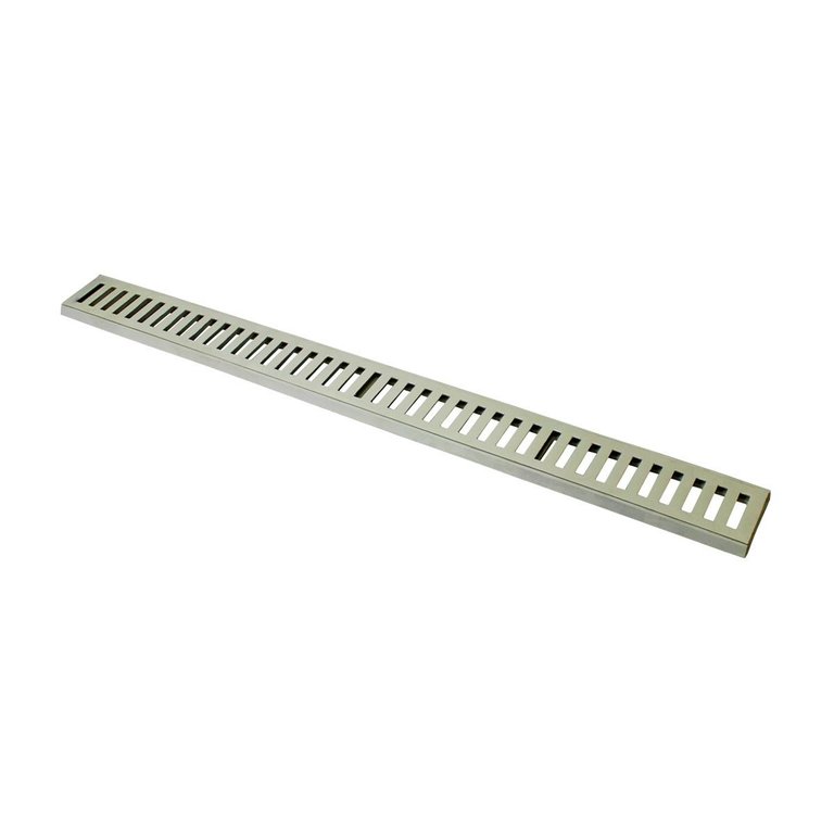 Ralo Grelha Linear com Caixilho em Alumínio Bege 8x100cm G.D.A. INDUSTRIA E DISTRIBUIDORA DE FUNDIDO Ralo Grelha Linear com Caixilho em Alumínio Bege 8x100cm G.D.A. INDUSTRIA E DISTRIBUIDORA DE FUNDIDO