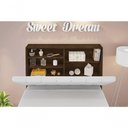 Ver imagem 2 de Cabeceira Box Queen 1,58 Isis Malbec com Painel Class Branco - Framar Móveis