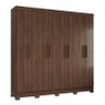 Guarda Roupa Casal Toscano com 8 Portas Castanho - Móveis Briz - 1