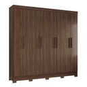Ver imagem 1 de Guarda Roupa Casal Toscano com 8 Portas Castanho - Móveis Briz
