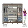 Guarda Roupa Casal Toscano com 8 Portas Castanho - Móveis Briz - 4