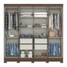 Guarda Roupa Casal Toscano com 8 Portas Castanho - Móveis Briz - 3